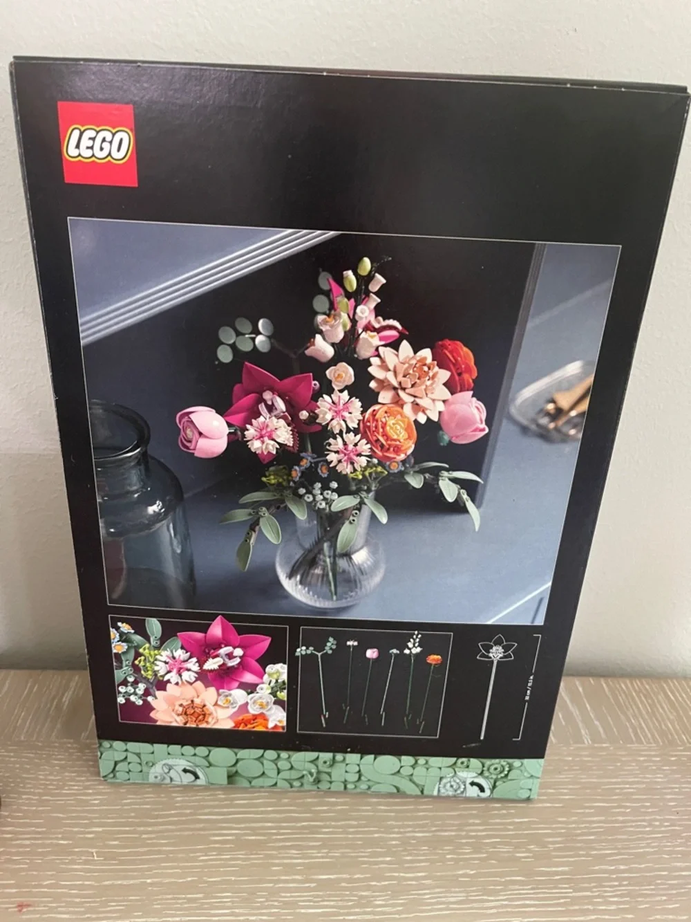 Lego Botanicals Bright Pink and Peach Floral Bouquet